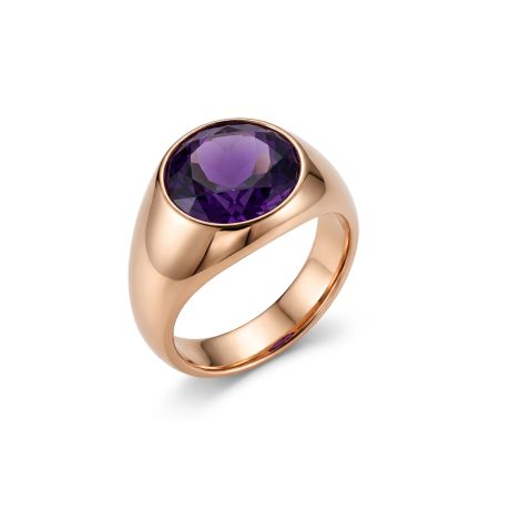 Amethyst Cabochun Ring