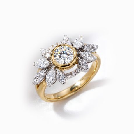 Floral Burst Diamond Ring