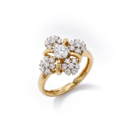 Four Clove Diamond Ring